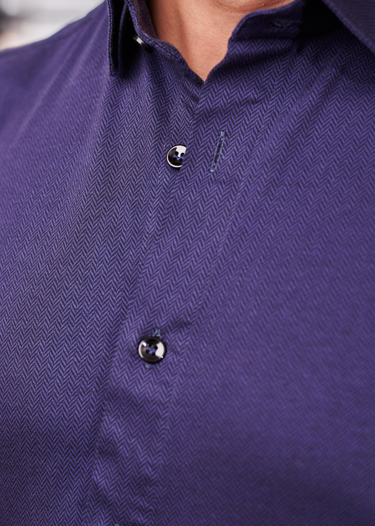 Electric Indigo Herringbone