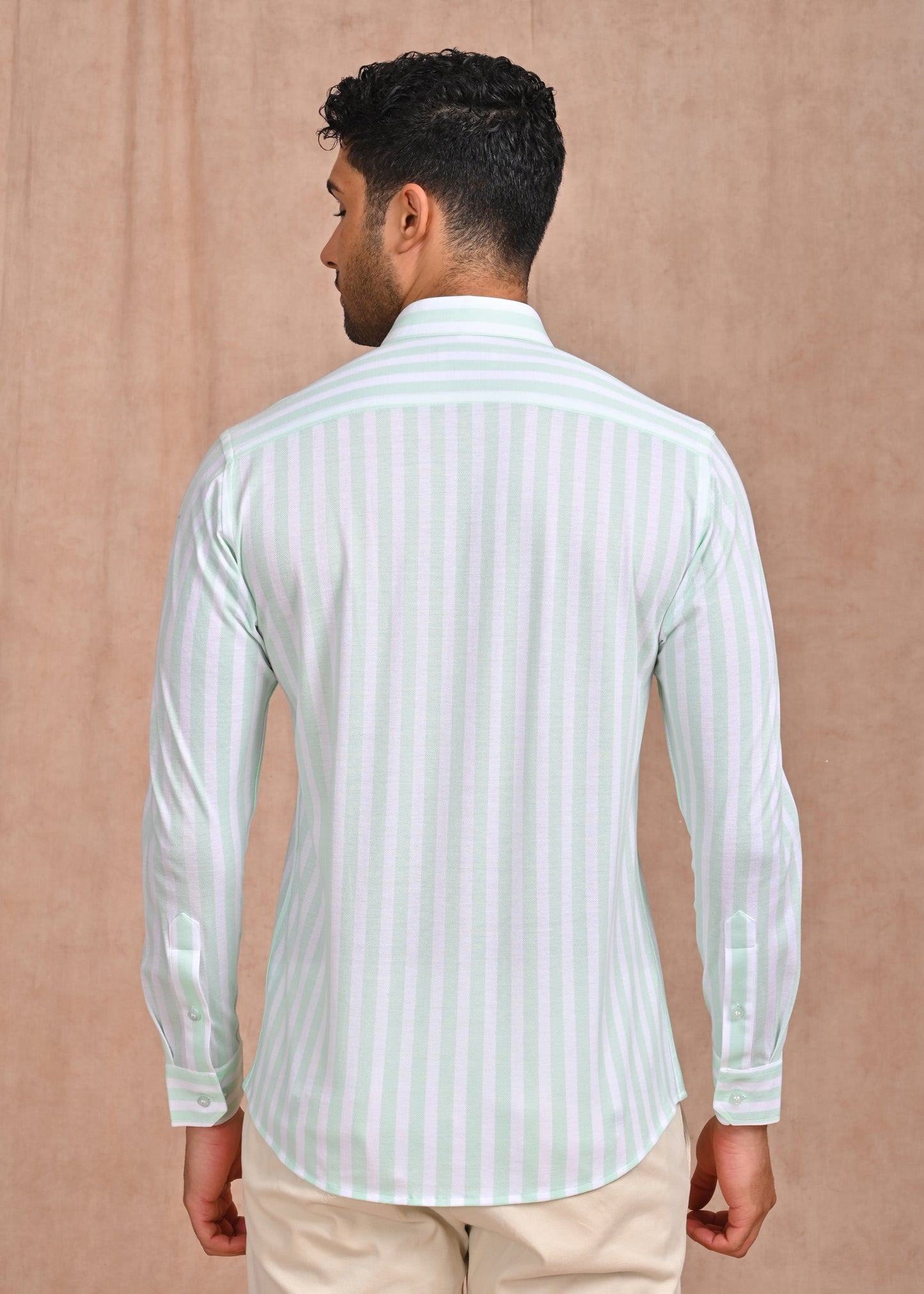 Pistachio Green Candy Stripe