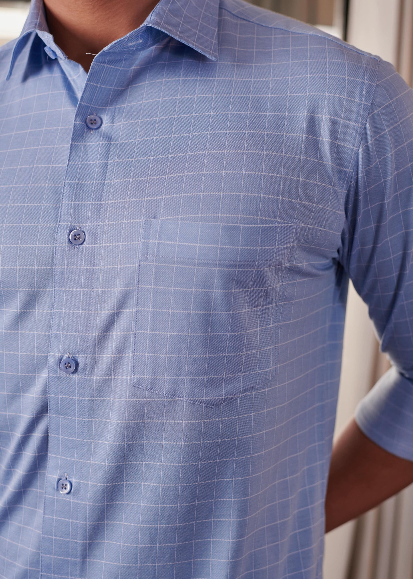 Celeste Blue Plaid