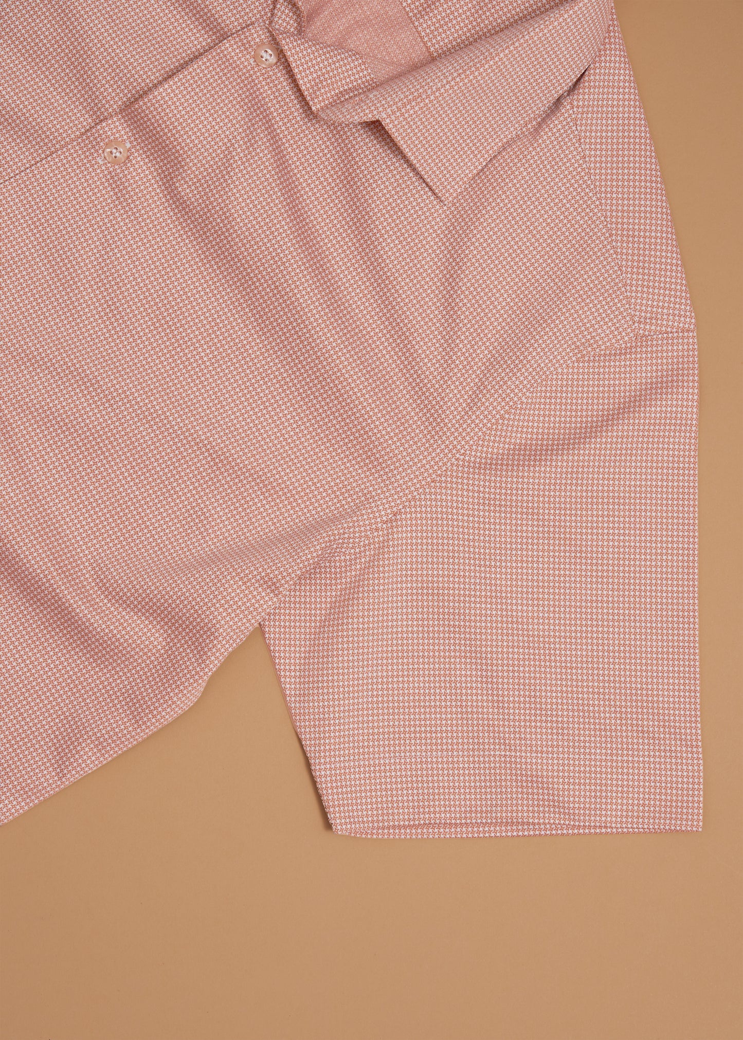 Peach Sorbet Houndstooth